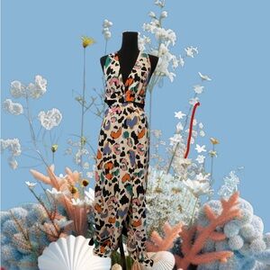 ASOS colorful and fun dress with peekaboo cute outs and an open back size 8